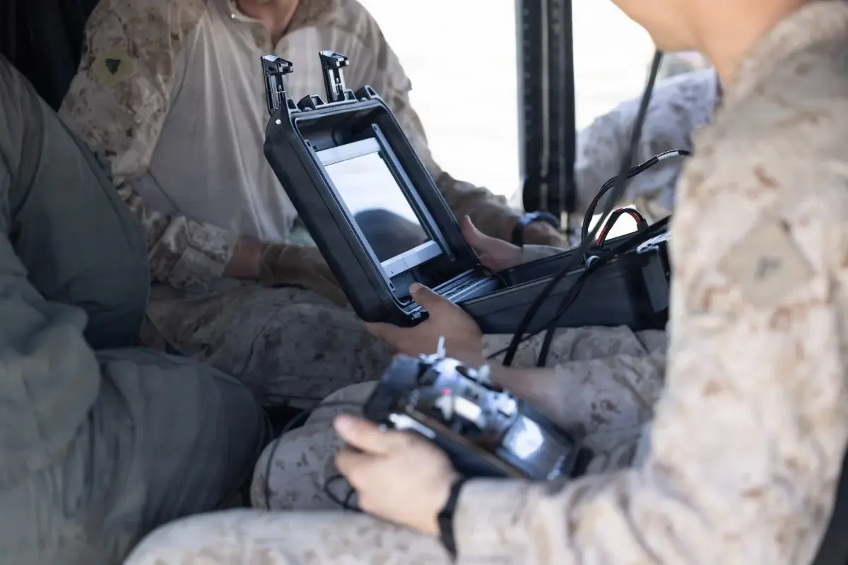 Controlling the UAV from Inside a Helicopter