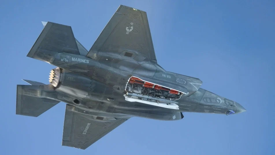 SPEAR 3 Cruise Missiles located in the internal weapons bay of the F-35 Fighter Jet