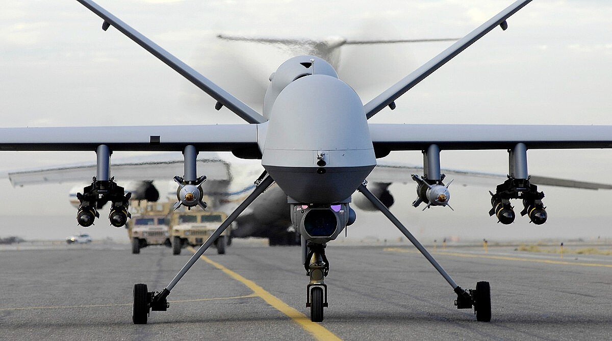 MQ-9 Reaper preparing for flight.