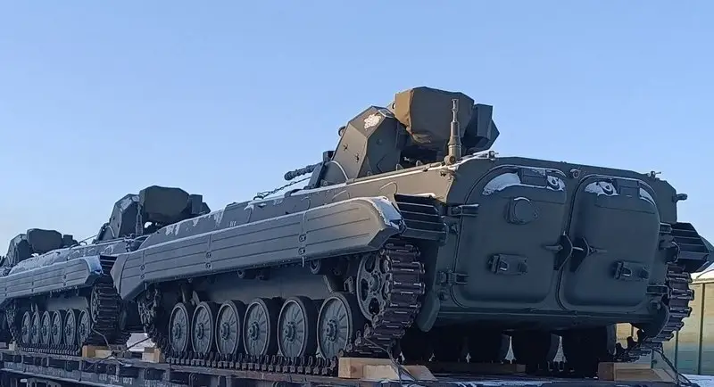 A modernised BMP-1AM armoured vehicle.